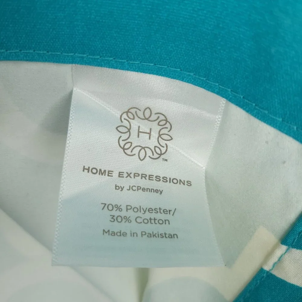 3 Rod Pocket Panels Turquoise Teal Thermal Trellis Curtains Drapery 42 x 84 Blue